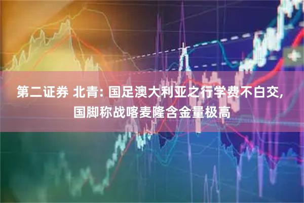 第二证券 北青: 国足澳大利亚之行学费不白交, 国脚称战喀麦隆含金量极高