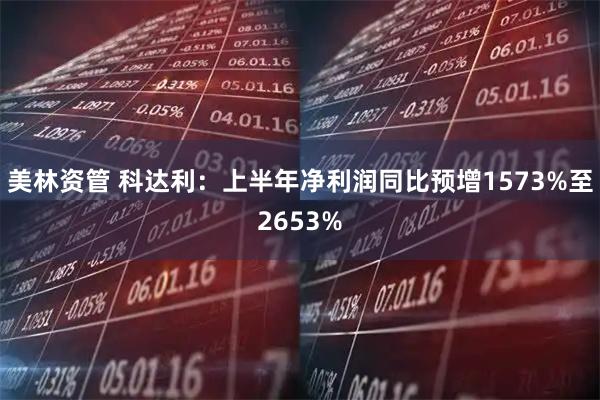 美林资管 科达利：上半年净利润同比预增1573%至2653%